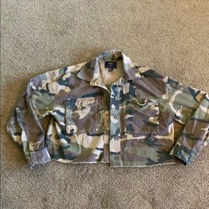 Camo denim jacket